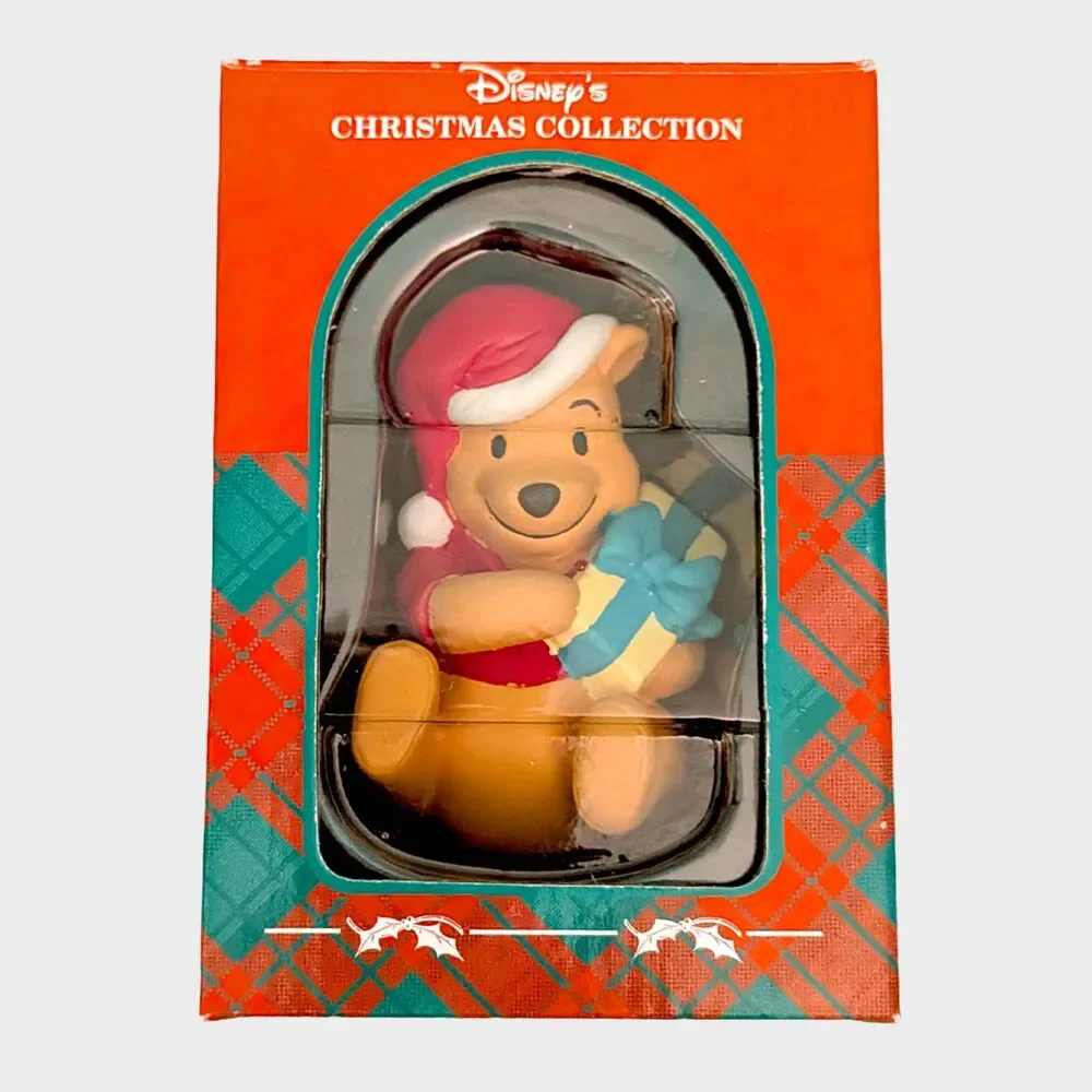 Vintage Disney Winnie The Pooh Christmas Collection Ornament Santa Holiday